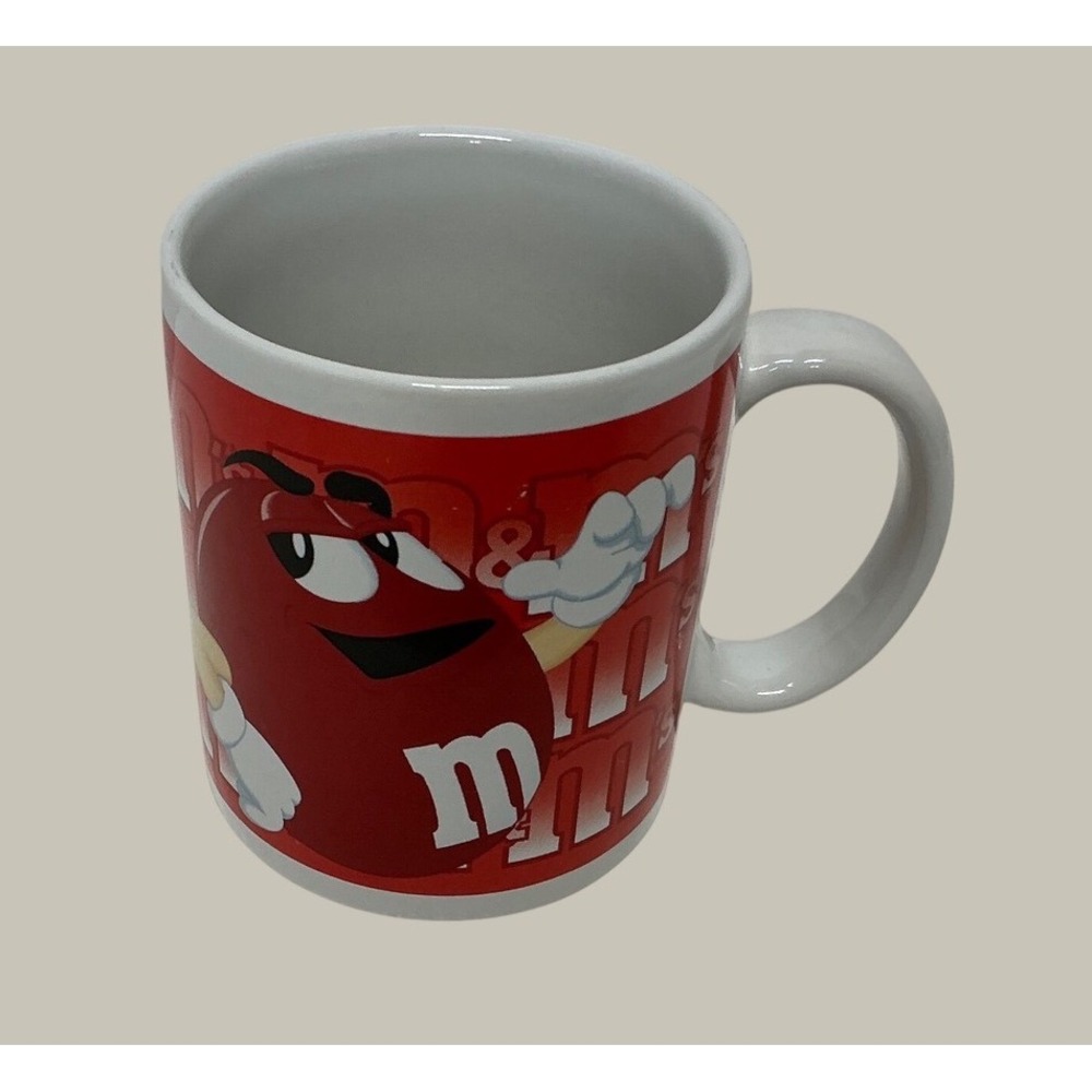 M&M's Y2K Red M&M Character Coffee Mug Galerie 2002 Red Ceramic 10oz